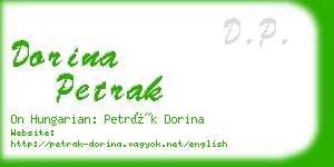 dorina petrak business card